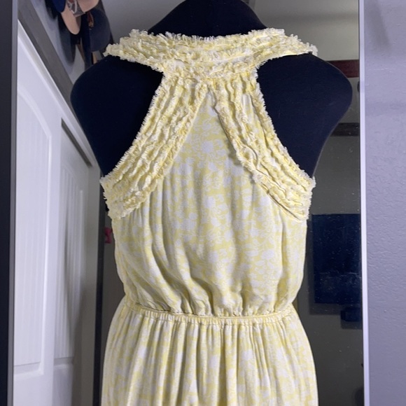 Yellow cotton maxi dress (XS) - Picture 9 of 14